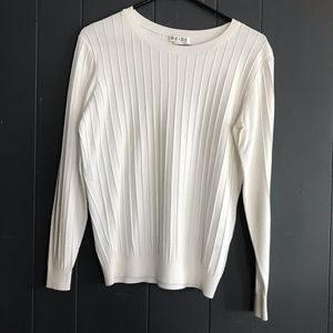 Reiss off white long sleeve top